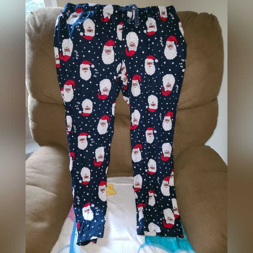 African American Santa PJ Pants